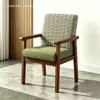 Silla Individual de Madera Maciza Red Social Sofá Perezoso Silla con Respaldo de Ocio para Balcón Silla de Recepción Negociación para Oficina Cafetería