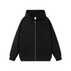 Sudadera Cardigan Pesado 2025 para Hombre Primavera y Otoño Delgada Pareja Americana Doble Cremallera Versátil Color Sólido Marca de Moda Sudadera con Capucha