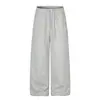 Calça de moletom casual de perna reta com estampa de céu estrelado para homens, design moderno com vibe hip-hop com bordado aplicado, calça larga solta
