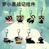 Chaveiro Periférico de Filme e Anime Acrílico Fosco Dupla Face Pingente para Mochila Escolar de Estudante Gatinho Fofo Luo Xiaohei