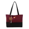 Bolso Cubo de Color Contrastante de Moda para Exportación Transfronteriza Bolso Estilo Retro Bolso Tote de Alta Calidad Maillard para Hombro y Mano