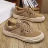 Nueva colección de otoño: zapatillas de lona de color liso de moda para adolescentes, zapatos deportivos casuales versátiles y cómodos, zapatos de lona transpirables