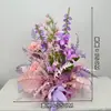 Arreglos de flores artificiales para bodas, arreglos florales para decoración de pasillo, decoraciones de escaparate de compromiso con temática de bosque, arreglos de escena de boda de color rojo rosa