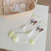 Calcetines de Malla Medios Divertidos Lindos Ins de Moda Dibujos Animados Estilo Coreano Calcetines de Animales Gato para Mujer Primavera y Verano Calcetines Apilables Sin Costuras