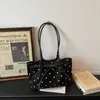 Bolso Tote de Hombro Único para Mujer 2026, Retro de Lunares, Gran Capacidad, Moderno, con Lazo, Nuevo, Casual, para el Trabajo