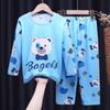 Pijamas para niños de primavera y otoño, de manga larga, finos, para niños de 3 a 11 años, para el hogar, de verano