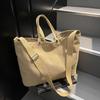 Bolsa de Lona para Mulheres, Grande Capacidade, Novo Modelo 2026, Bolsa Transversal Casual Versátil, Bolsa para Aula de Estudante Universitário, Bolsa de Mão Tote Bag