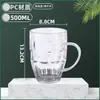 Vaso acrílico para cerveza de barril con asa vaso de cerveza de PC plástico anticaída gran capacidad bar KTV vaso de piña comercial