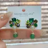 Pendientes Largos de Cristal Estilo Étnico Bohemio Diseño de Nicho Pendientes de Aguja Plateada de Moda Pendientes Retro de Lujo Ligero