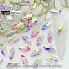 Cristal de Vidrio de Diamante de Cristal Marquise de 5*10mm Joyería para Uñas Decoración de Uñas Portátil Fondo Plano Diamante de Forma Especial para Uñas Diamante al por Mayor