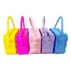 Bolsa Perfurada de Silicone, Bolsa de Mão Quadrada com Furos Redondos, Porta-Moedas Infantil, Bolsa de Armazenamento DIY, Bolsa de Silicone Perfurada