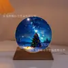 Árbol de Navidad Fruta de la Paz Luz Nocturna de Cristal de Colores Adornos Decorativos Creativos para Dormitorio Hogar Escritorio Regalo de Navidad