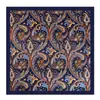 Lenço de Seda Paisley 90cm para Mulheres, Moderno e Versátil, Estilo Europeu e Americano, Lenço de Cabeça Paisley Imitação de Seda Atacado