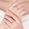 Versión japonesa y coreana de la personalidad de la moda al por mayor al contado anillo de pareja para hombres y mujeres anillo de joyería de plata en forma de corazón anillo de pareja en forma de corazón de amor