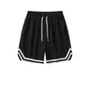 Pantalones Cortos de Baloncesto Estilo Americano Transfronterizos Secado Rápido Entrenamiento Modernos Sueltos No Demasiado Cortos Mangas Pantalones Cortos a la Rodilla Hombres Deporte Running En Stock