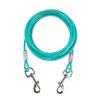 Amazon Explosiones Gancho Doble Cable de Acero Anti-mordida Perno Cuerda para Perro Tracción para Mascotas Exterior Uno-a-Dos Anti-mordida Cadena Fija para Perro