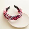 Cross-border estilo de Natal acessórios para o cabelo série tecido atado headband feminino versão larga lavagem facial cabelo pressionando headband europeu e americano em estoque atacado