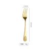 Juego de Cuchillo, Tenedor y Cuchara de Acero Inoxidable 1010 Retro Repujado para Hotel, Cuchillo y Tenedor para Bistec Occidental Color Dorado, Tenedor de Acero Inoxidable, Cuchara de Café
