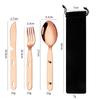 Vajilla de camping de acero inoxidable 430 de Amazon, cuchillo, tenedor y cuchara 3 en 1, disponible para viajes, camping, vajilla portátil para exteriores.