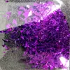 Atacado de fábrica fragmentos irregulares de pet cor de papel de doce fragmentos de vidro de cor mágica papel de vidro para unha