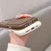 Funda para Teléfono con Textura de Cuero de Manzana con Ranura para Tarjeta Adecuada para iPhone 16 Pro Max, Funda de Teléfono de Lujo de Gama Alta con Soporte para Tarjetas