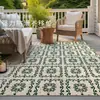 Alfombra para Patio Exterior, Alfombra Impermeable de Bucle de Seda para Exteriores con Protección Solar, Alfombra para Terraza, Villa, Jardín y Patio, Alfombra de Camping