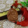 Atacado do Fabricante Madeira de Pessegueiro Maitreya Pingente de Carro Ornamento para Pendurar no Retrovisor com Logotipo Gravado