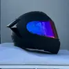 Casco Abierto de Motocicleta Ff Casco de Motocicleta de Media Temporada con Doble Lente Casco Integral de Motocicleta para Hombre y Mujer Vehículo Eléctrico