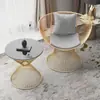 Elegante Sillón Individual Color Crema Diseñador Lujo Mesa de Reuniones para Sala de Estar Balcón Mesa y Silla de Ocio Juego de Tres Piezas