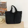 Bolsa de Mano Tipo Tote de Color Sólido Estilo Coreano Gran Capacidad 2026 Nuevo Nylon Casual Versátil para Mujer Viaje Compras