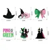 Decorações de Festa de Aniversário Rosa e Verde Transfronteiriça Banner com Tema de Bruxa Balões Bolo Espiral Decorações em Favo de Mel