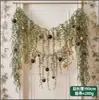 Guirlanda de Agulhas de Pinheiro Artificiais Decoração de Parede de Natal Casa Porta Pendurada Adereços para Fotografia de Casamento Atmosfera de Natal Cipó de Pinheiro