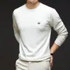 Nueva Sudadera para Hombre para Otoño e Invierno, Corte Ajustado, Moderna, a la Moda, Versátil, Pulóver de Cuello Redondo, Ropa Interior para Hombre