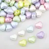 Serie de Colores Dopamina Cuentas de Corazón Acrílicas Brillantes Pulsera de Bricolaje Pendientes Colgante Cuentas Sueltas Accesorios para Joyería