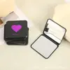 Espelho de maquiagem dobrável com logotipo personalizável, espelho portátil de dupla face, espelho dobrável fofo, espelho de mão, mini espelho para estudantes retocarem a maquiagem