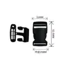 Fivela ajustável personalizada para alças de mochila, acessórios de bolsa, bolsa de cintura para atividades ao ar livre, fivela de plástico preta para mochila