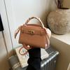 Bolso Kelly para Mujer de Moda Casual Simple con Patrón de Cocodrilo Cerradura Bolso Cuadrado Pequeño Bolso de Mano Nuevo Verano 2025