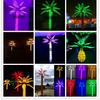 Iluminação de paisagem de férias Lâmpada de palmeira LED Atacado, Lâmpada de árvore de girassol, Árvore de paisagem 12 peças Cor da folha