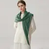 Bufanda Triángulo de Punto Rayas Jaspeadas Vintage Mezcla de Cachemira para Mujer Otoño Chic Temperamento Chal Cálido para Abrigo