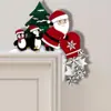 Decoraciones de esquina de puerta de Navidad nuevas transfronterizas, tiras decorativas para el hogar, adornos de marco de puerta de Papá Noel, nuevas figuras de muñeco de nieve
