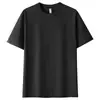 Camiseta Versátil de Algodón Puro Pesado de Corte Holgado Estilo Coreano para Hombres y Mujeres