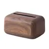 Caja de Pañuelos Estilo Chino Imitación Madera de Nogal para Uso Doméstico, Restaurante de Lujo, Sala de Estar, Mesa de Café, Hotel y Casa de Huéspedes Caja de Almacenamiento de Pañuelos
