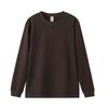 Camiseta de Peso Pesado 260g Cuello Redondo Primavera y Otoño para Hombre Waffle Color Puro Estilo Igual para Hombre y Mujer Camiseta de Manga Larga Tops Camisetas Básicas en Stock