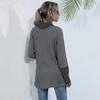 Amazon Comércio Exterior Moda Feminina 2024 Outono Novo Suéter Gola Alta Patchwork Listrado Camiseta Básica Feminina Casual