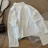 Camisa Casual Versátil de Encaje Patchwork con Cuello Solapa de Manga Larga Estilo Coreano Simple para Primavera 2026 12376