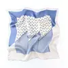 Cachecol de Seda Acetinada Feminino de Primavera e Outono Shanghai Story, Estampado, Mais Fácil de Combinar, Cachecol 90 Quadrado Grande, Presente para o Dia das Mães