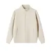 Jaqueta impermeável de trabalho com manga raglan, casaco de manga comprida com forro de fleece para comércio exterior transfronteiriço, moletom com zíper esportivo masculino, feito sob medida