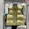 Jaqueta colete de plumas feminina estilo coreano, básica, folgada, com gola alta, para outono e inverno, casaco quente de plumas de pato branco, moderna