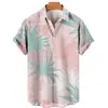 Camisa hawaiana estampada de verano para hombre, informal, de estilo independiente, de gran oferta, para vacaciones en la playa, fabricante transfronterizo.