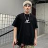 2025 Nueva Camiseta de Verano para Hombre de Alta Calidad 270g Algodón Americano con Letras Estampadas Suelta de Manga Corta Camisa Cultural